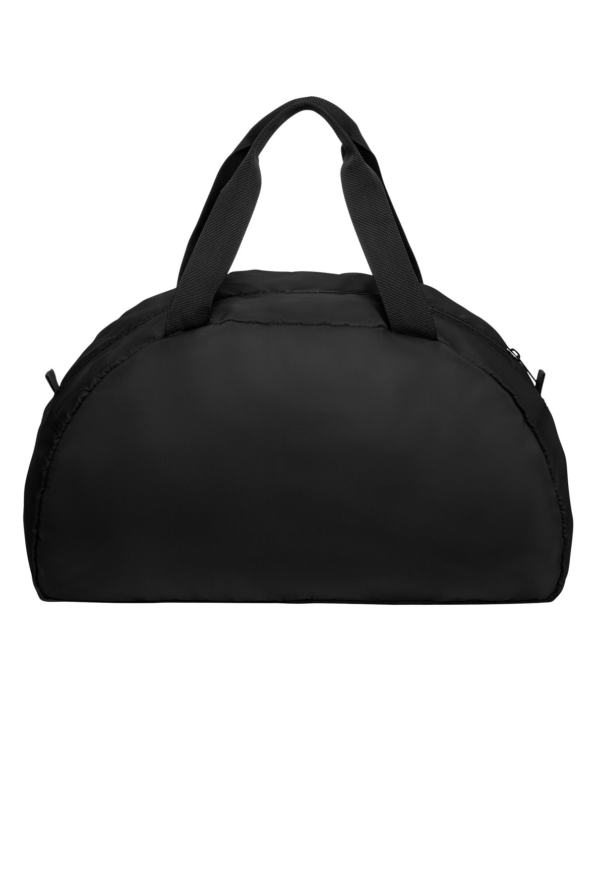 Front View of DeepBlack Port Authority Mini Ripstop Dome Duffel BG819
