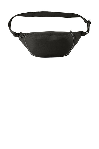 Front View of Black Port Authority Hip Pack BG905