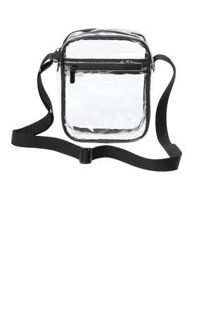 Clear/Blk Port Authority Clear Crossbody Bag BG931