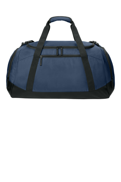 Rear View of TrueNavy Sport-Tek Large Rec Duffel BST505