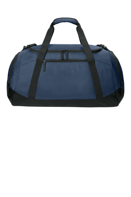 Rear View of TrueNavy Sport-Tek Large Rec Duffel BST505