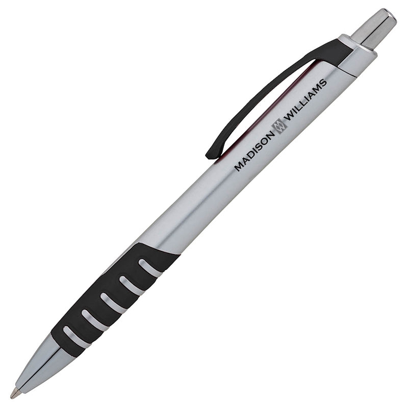 Apex Silver Plunge-Action Ballpoint Pen