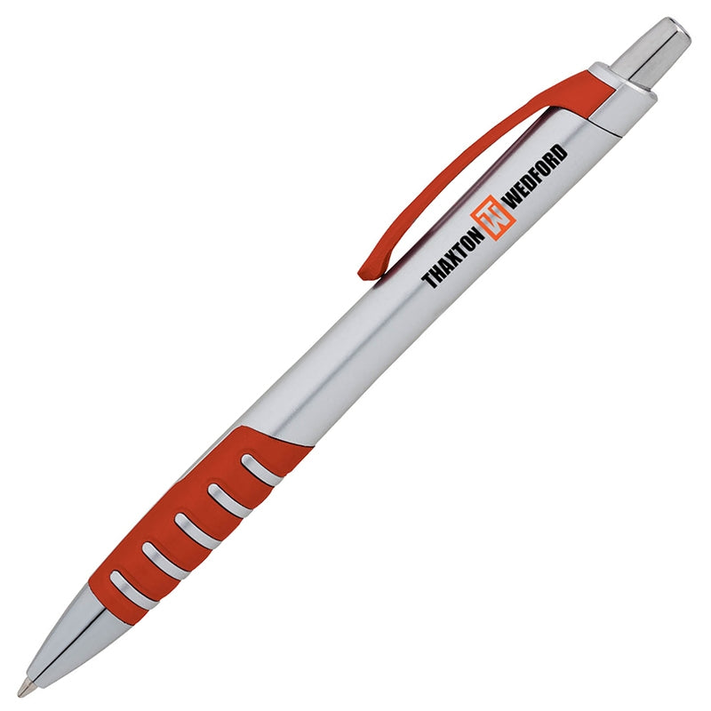 Apex Silver Plunge-Action Ballpoint Pen