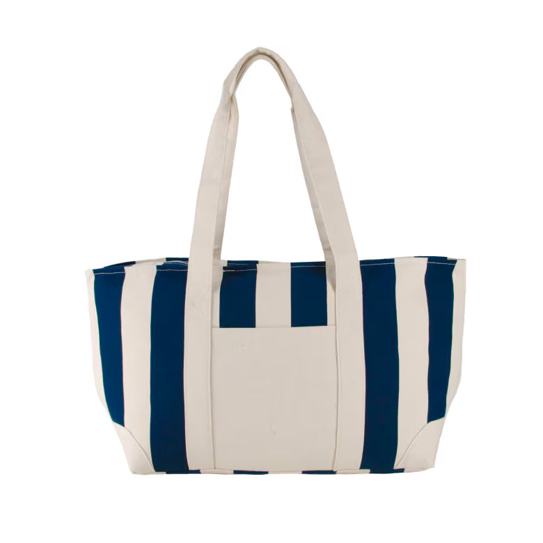 Large Striped Canvas Tote