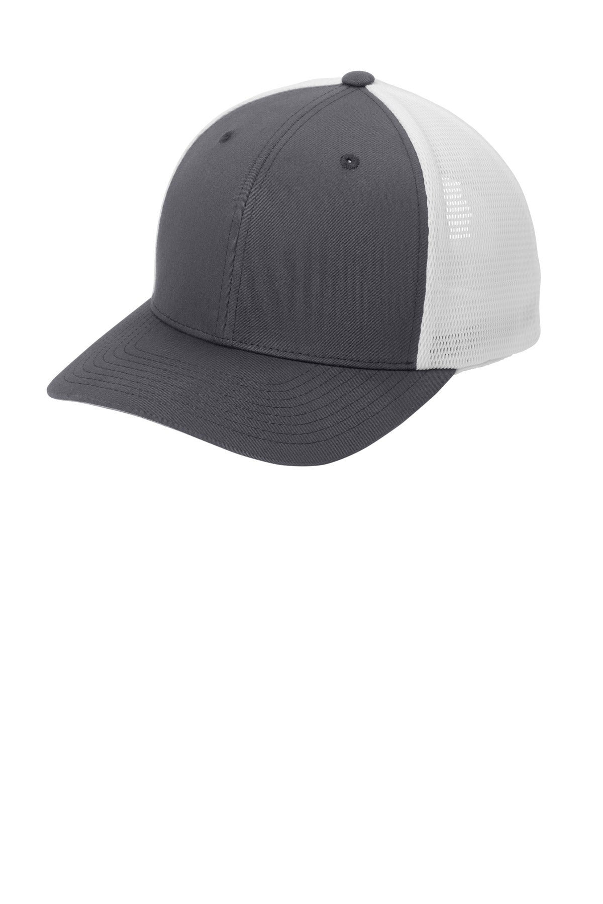 SanMar C110_GRAPHITEWHITE_Hat_Left.jpg