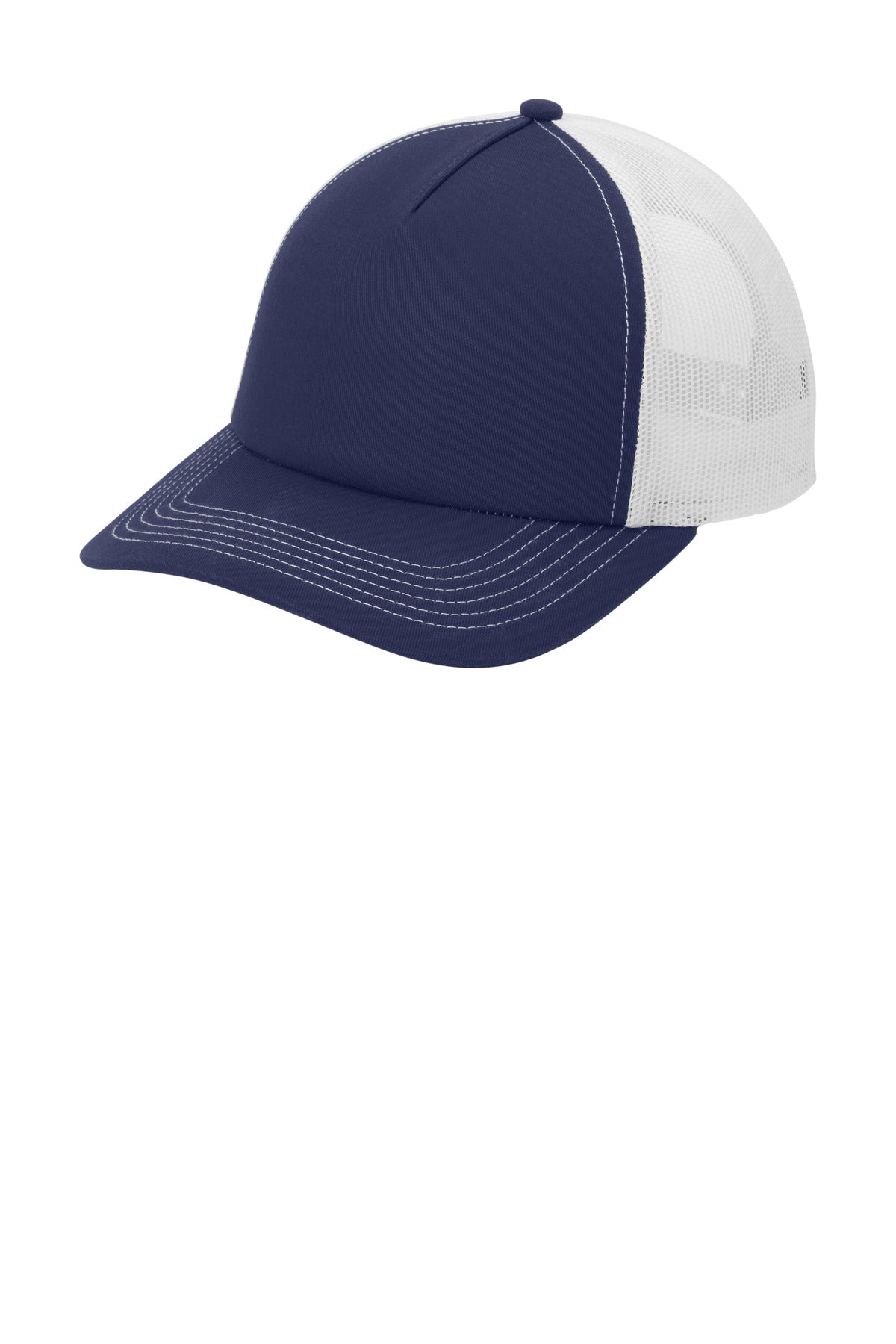 SanMar C405LP_truenavywhite_hat_left.jpg