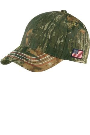 Mossy Oak/NBUp Port & Co Americana Contrast Stitch Camouflage Cap. C909