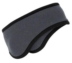 Blk/Blk Port Authority Two-Color Fleece Headband. C916
