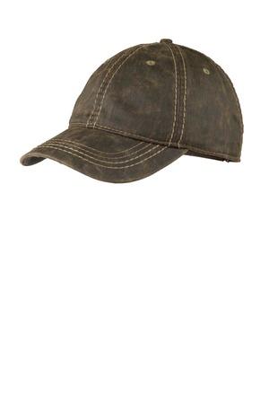 Black Port Authority Pigment Print Distressed Cap. C924