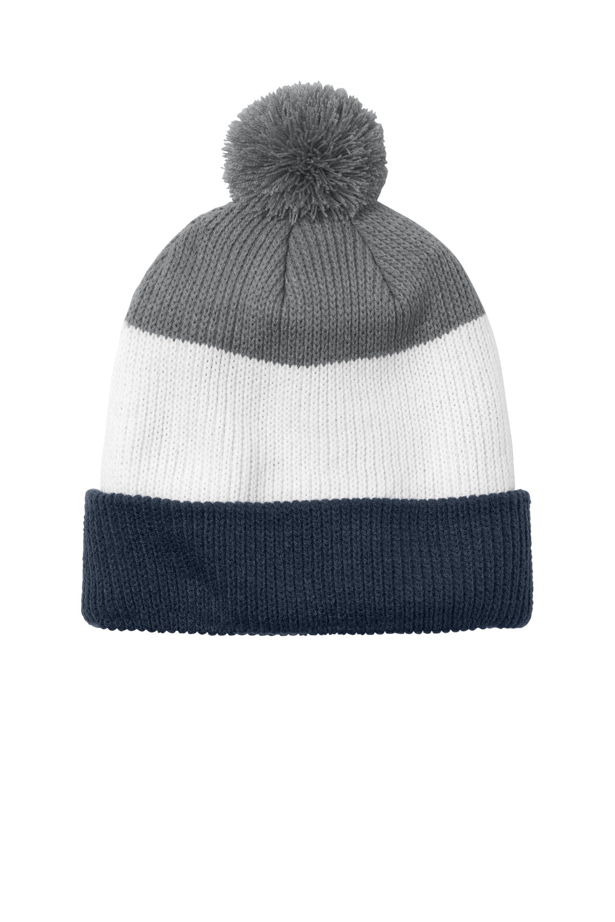 Port Authority Cozy Striped Pom Beanie C979