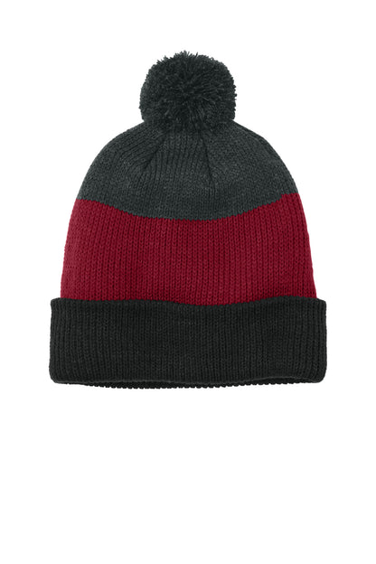 Port Authority Cozy Striped Pom Beanie C979