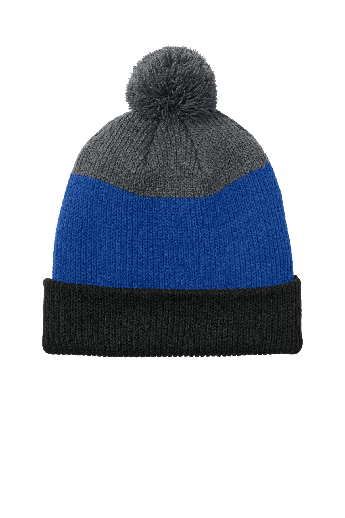 SanMar C979_deepblacktrueroyalstormgrey_hat_front.jpg