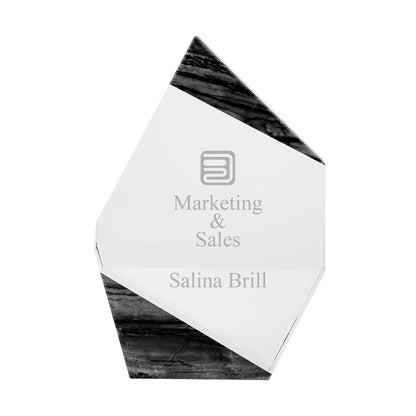 Aquila Crystal Polygon with Marble Trim