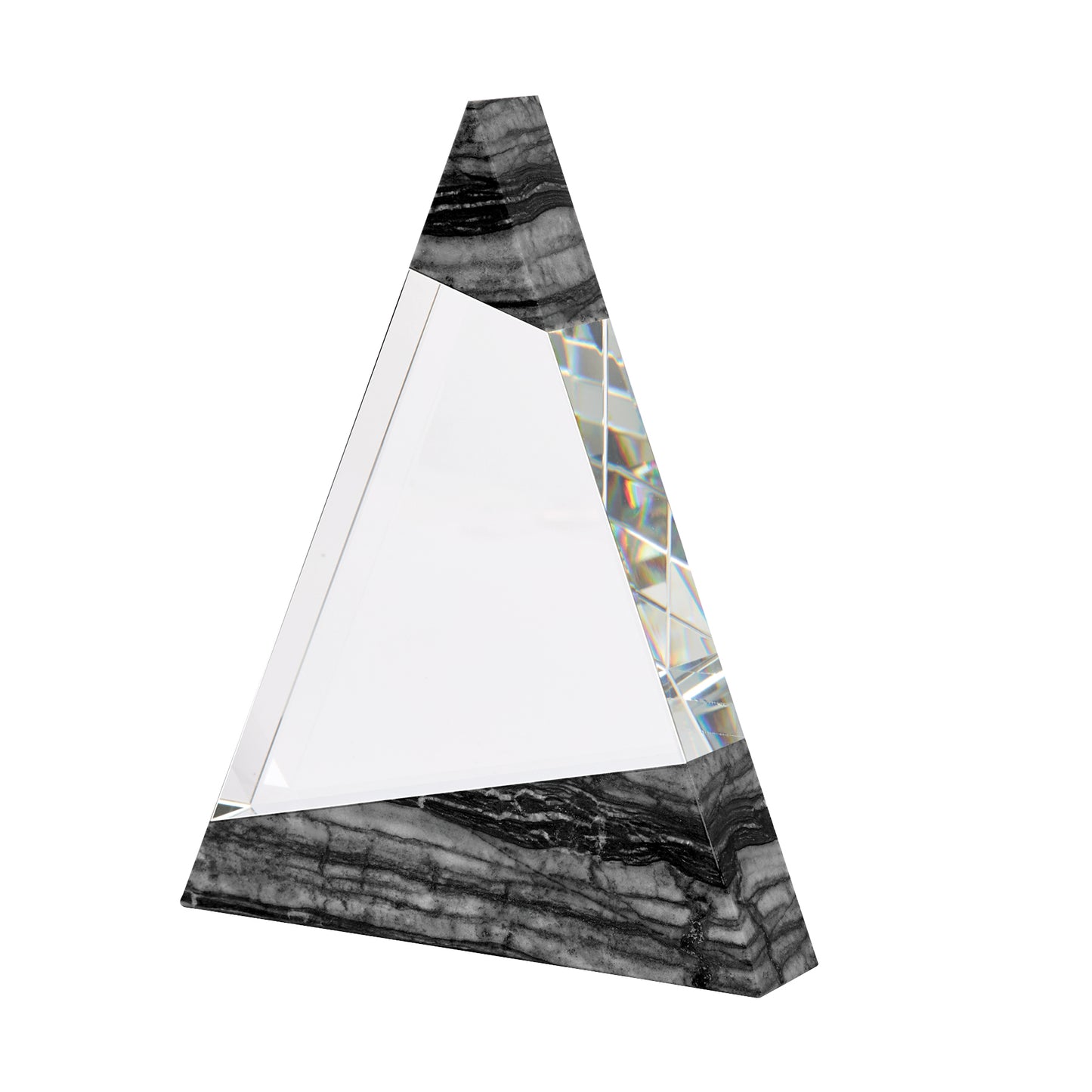 Vega Triangle Crystal with Marble Trim