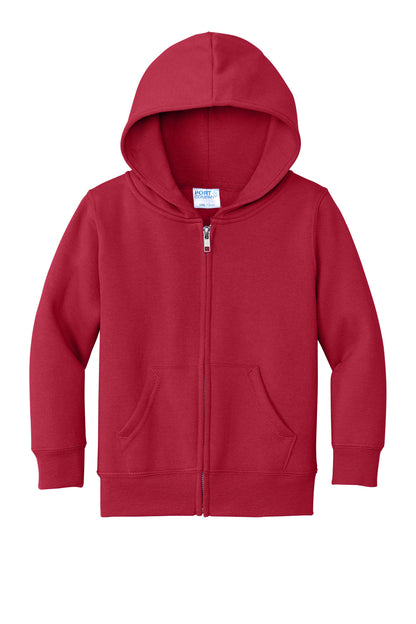 Port & Co Toddler Core Fleece Full-Zip Hooded Sweatshirt. CAR78TZH