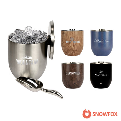 Snowfox® 3L Double Wall Stainless Steel, Vacuum Insulated Ice Bucket