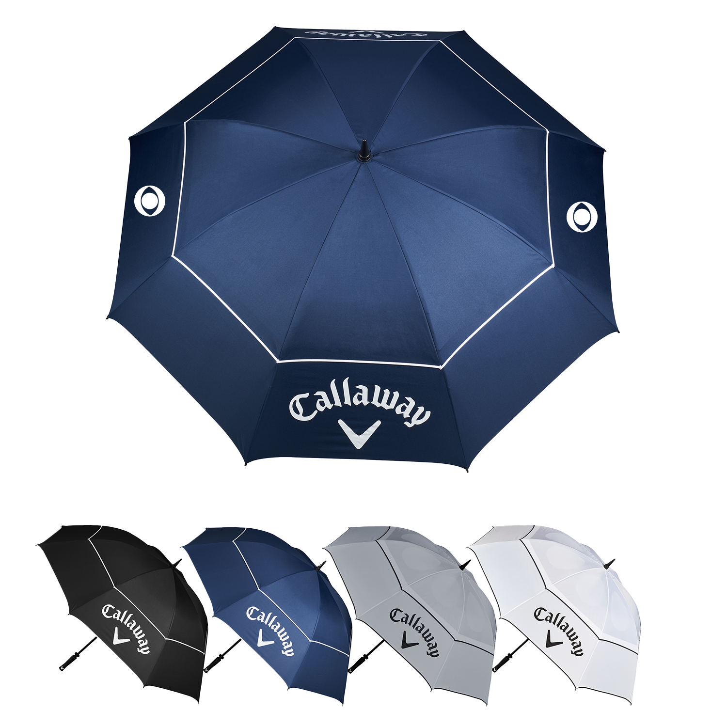 Black White Callaway Golf Shield Umbrella