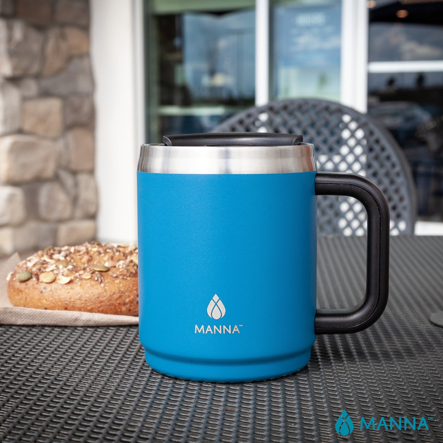 Manna™ 14 oz. Boulder Stainless Steel Camping Mug w/ Handle