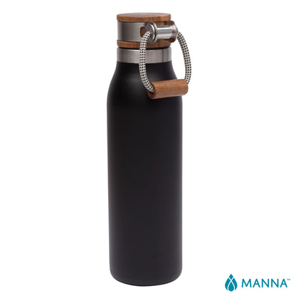 Manna™ 18 oz. Ascend Stainless Steel Water Bottle w/ Acacia Lid