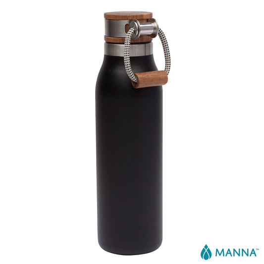 Manna™ 18 oz. Ascend Stainless Steel Water Bottle w/ Acacia Lid