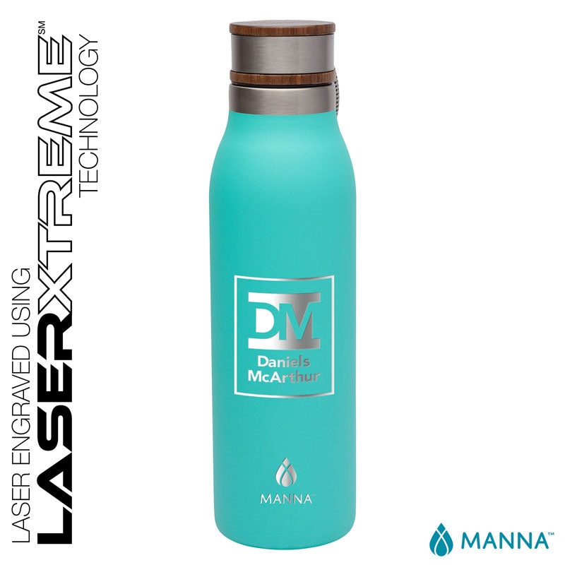 Manna™ 18 oz. Ascend Stainless Steel Water Bottle w/ Acacia Lid