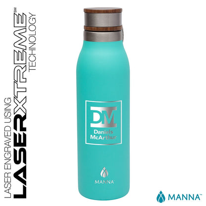 Manna™ 18 oz. Ascend Stainless Steel Water Bottle w/ Acacia Lid