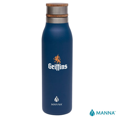Manna™ 18 oz. Ascend Stainless Steel Water Bottle w/ Acacia Lid