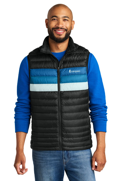 Front View of Black/Atl Cotopaxi Fuego Down Vest COTOM1689  - S