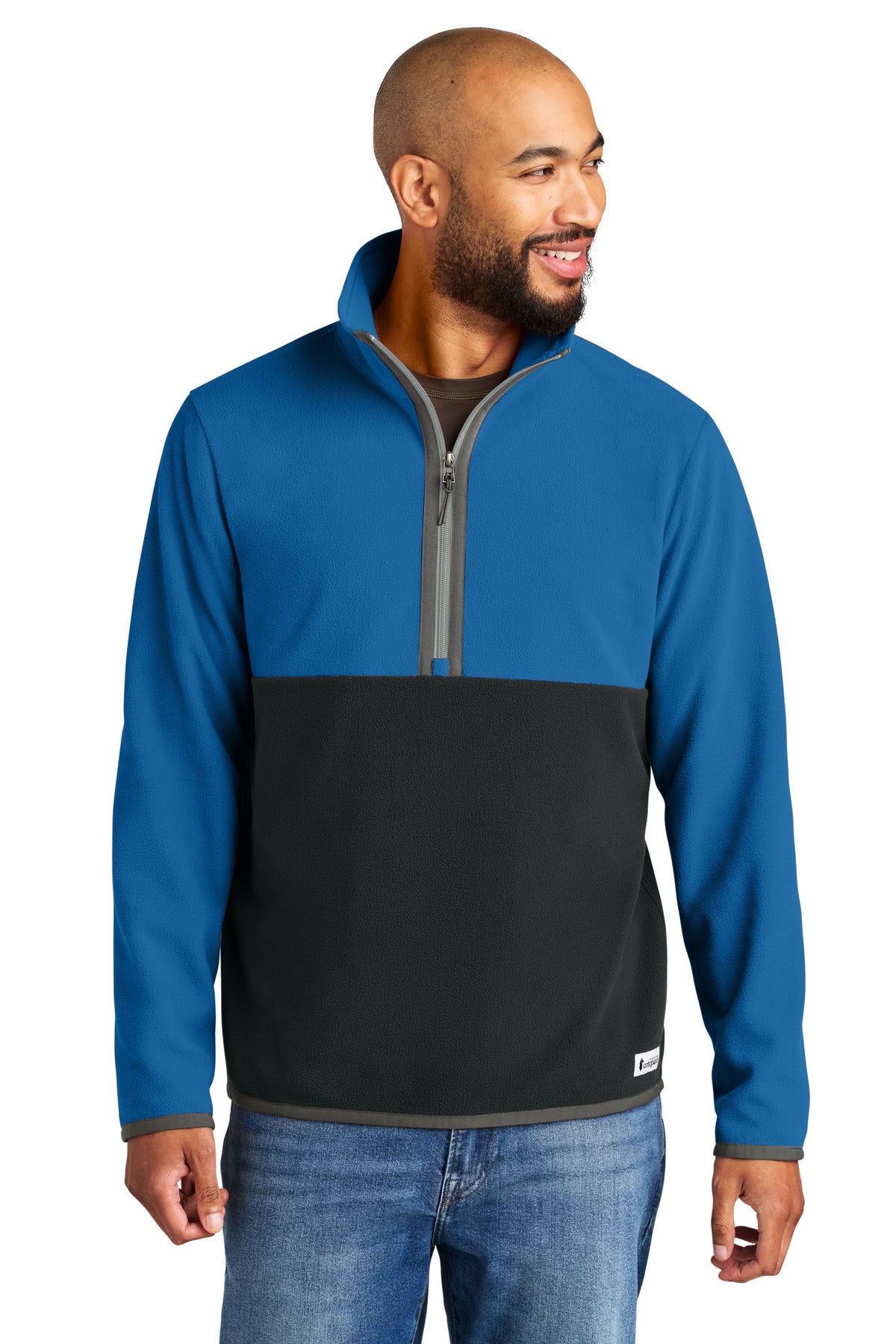 Front View of Atl/Black Cotopaxi Amado 1/2-Zip Fleece COTOM1691  - S