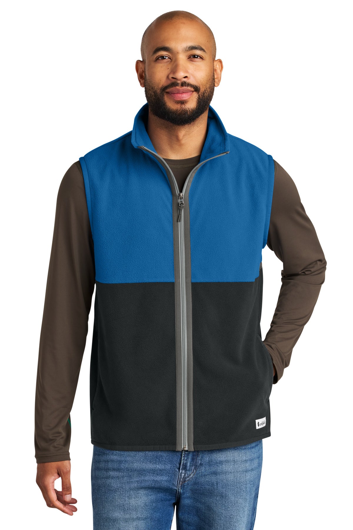 Front View of Atl/Black Cotopaxi Amado Fleece Vest COTOM1693  - S