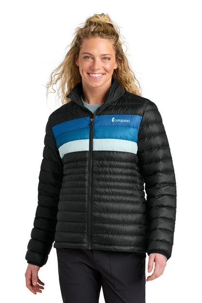 Front View of Black/Atl Cotopaxi Women's Fuego Down Jacket COTOW1688  - S