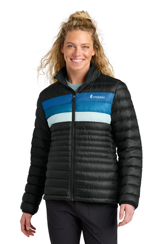 Front View of Black/Atl Cotopaxi Women's Fuego Down Jacket COTOW1688  - S