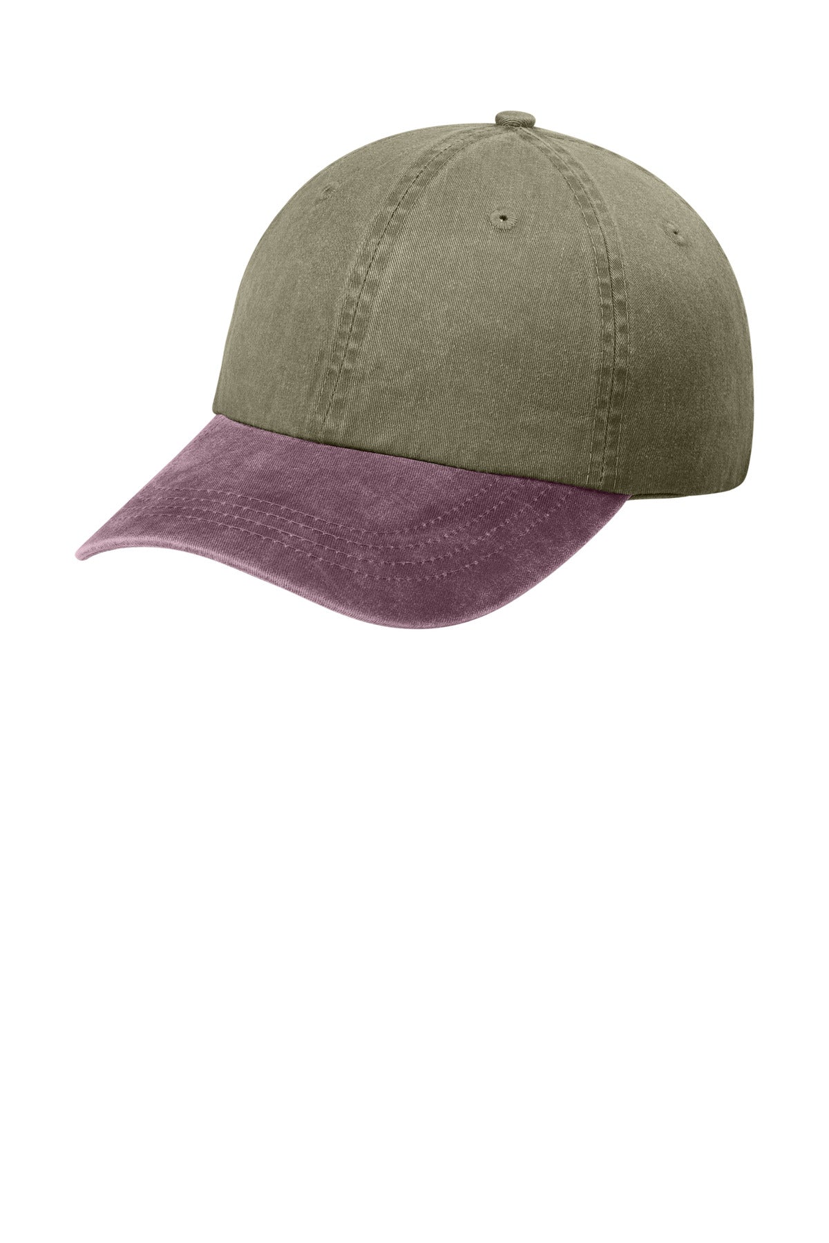 SanMar CP83_khakimaroon_hat_left.jpg