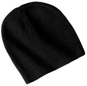 Black Port Authority 100% Cotton Beanie. CP95
