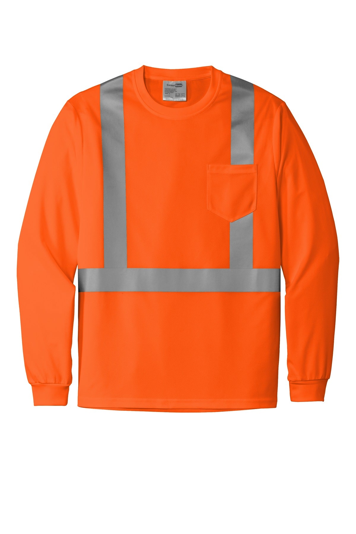 CornerStone ANSI 107 Class 2 Mesh Long Sleeve Tee. CS201