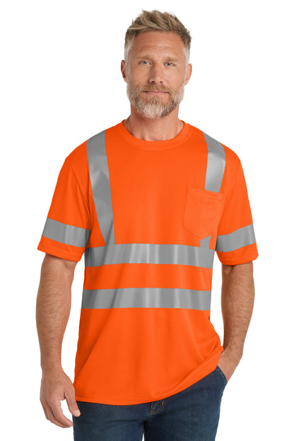 Front View of SftyOrg CornerStone ANSI 107 Class 3 Mesh Tee. CS202  - M