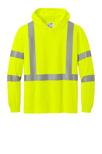 CornerStone ANSI 107 Class 3 Long Sleeve Segmented Tape Hooded Tee CS208