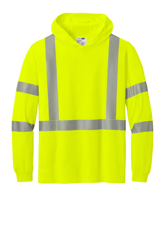 CornerStone ANSI 107 Class 3 Long Sleeve Segmented Tape Hooded Tee CS208