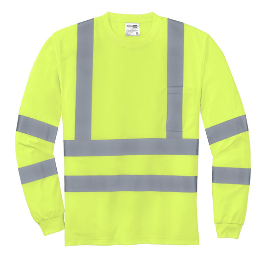 CornerStone - ANSI 107 Class 3 Long Sleeve Snag-Resistant Reflective T-Shirt. CS409
