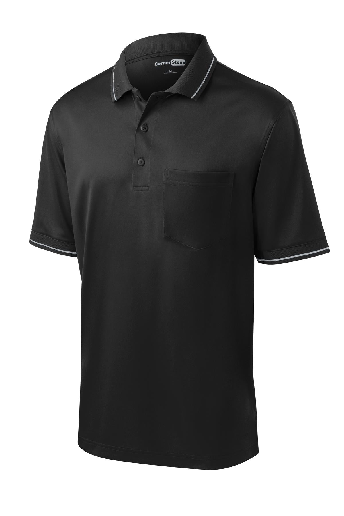 CornerStone Select Snag-Proof Tipped Pocket Polo. CS415