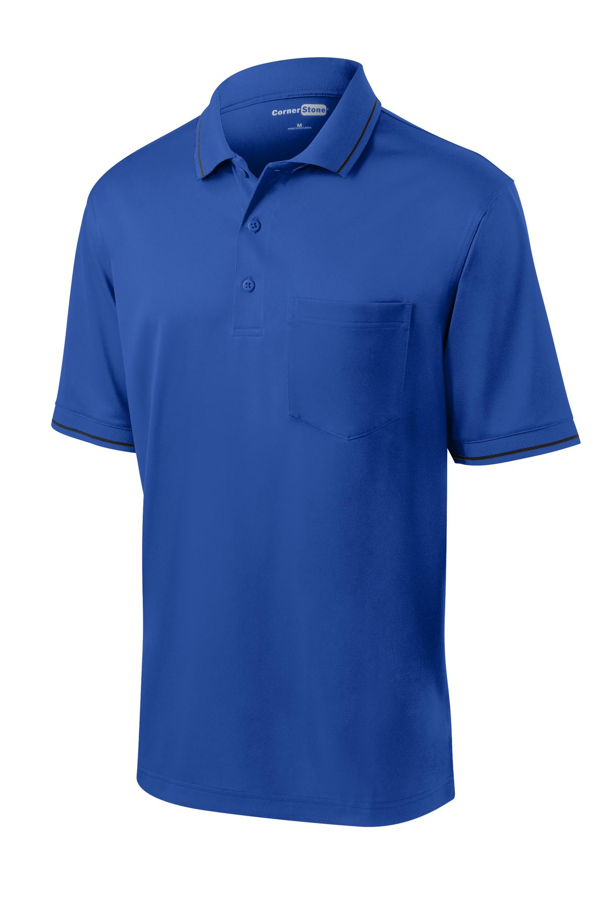 CornerStone Select Snag-Proof Tipped Pocket Polo. CS415