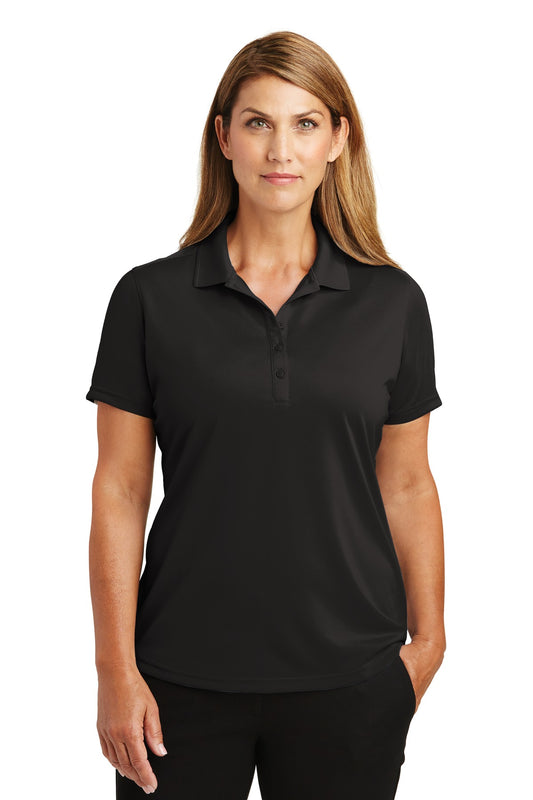 Front View of Black CornerStone Women's Select Lightweight Snag-Proof Polo. CS419  - XS