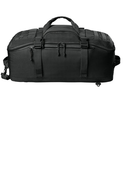 Front View of Black CornerStone Tactical Barrel Duffel CSB817