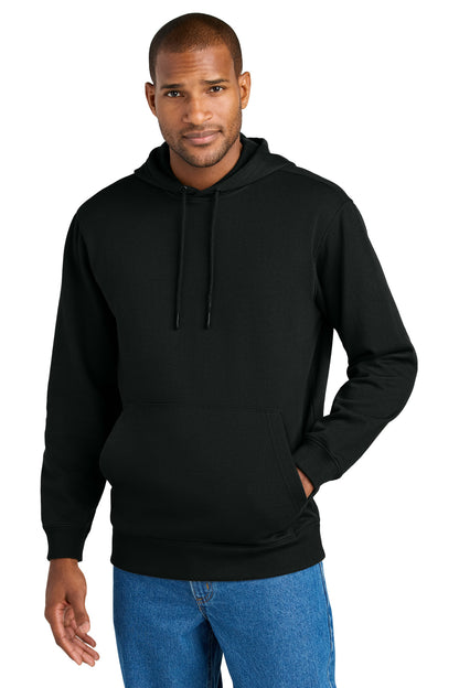 Front View of Black CornerStone Tough Fleece Pullover Hoodie CSF630  - XS