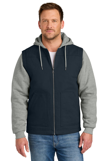 SanMar CSJ42_navyheathergrey_model_front.jpg?v=1762289413