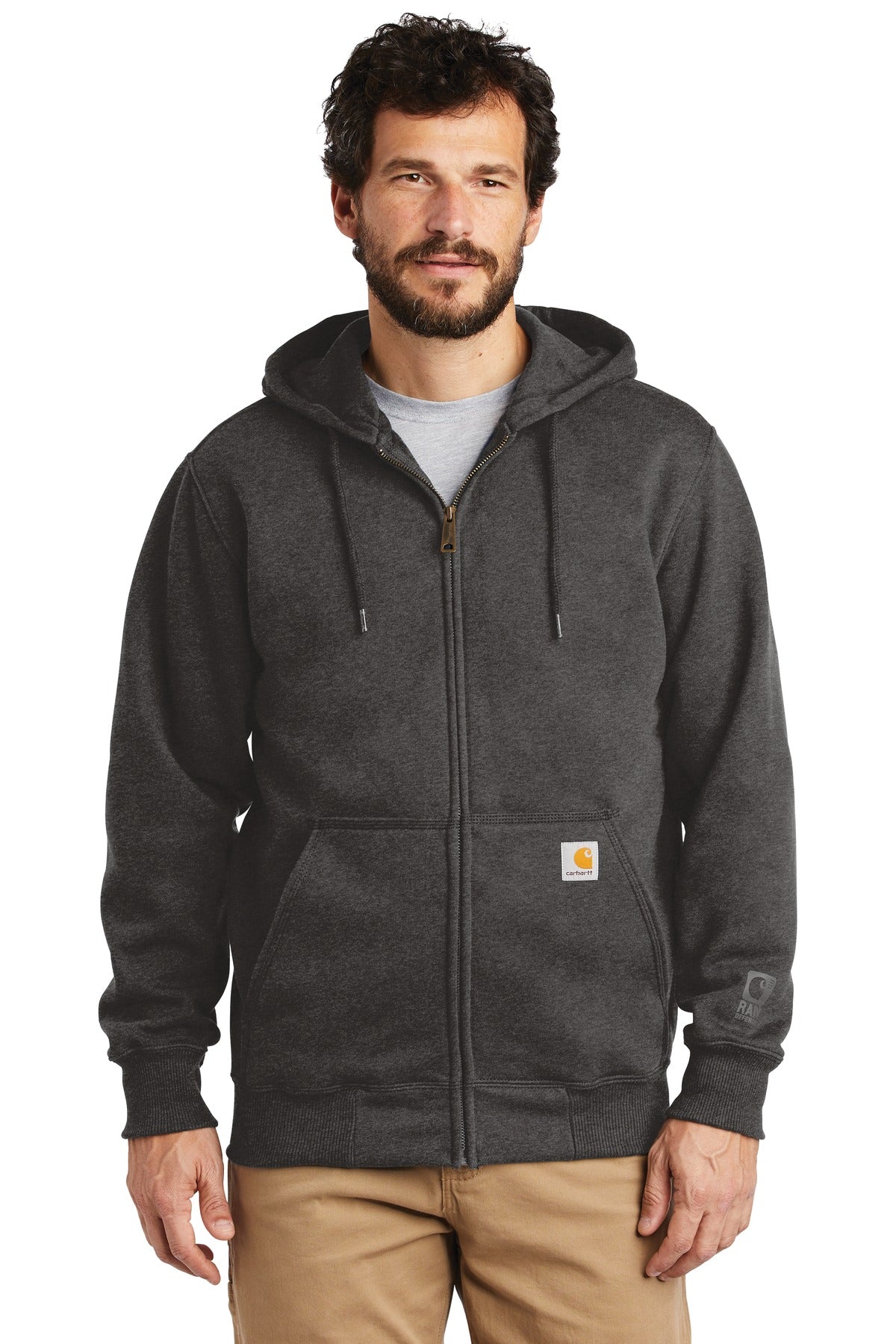 Carhartt Rain Defender Paxton Heavyweight Hooded Zip-Front Sweatshirt. CT100614