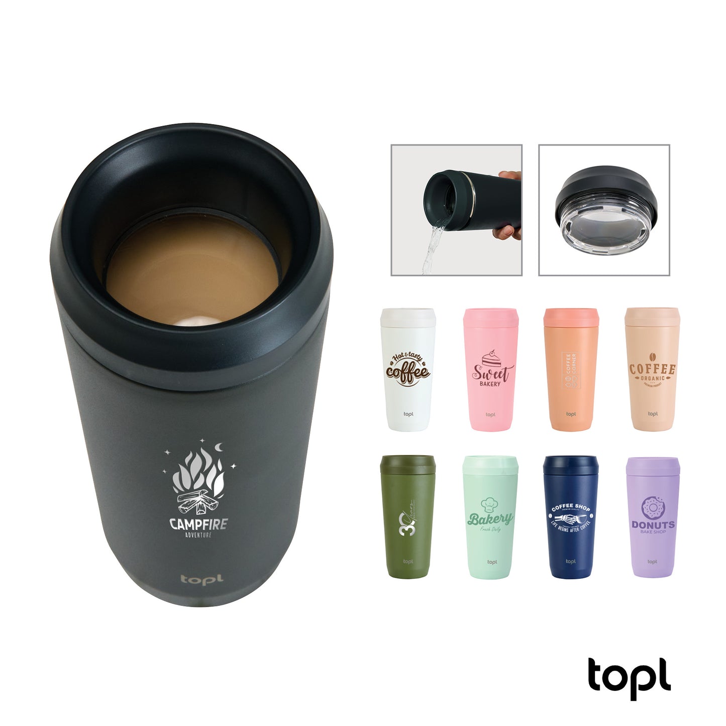 TOPL® 16 oz. Double Wall, Recycled Stainless Steel 360° Tumbler