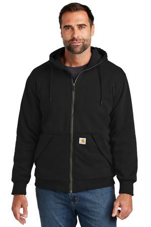Black Carhartt Midweight Thermal-Lined Full-Zip Sweatshirt CT104078  - S