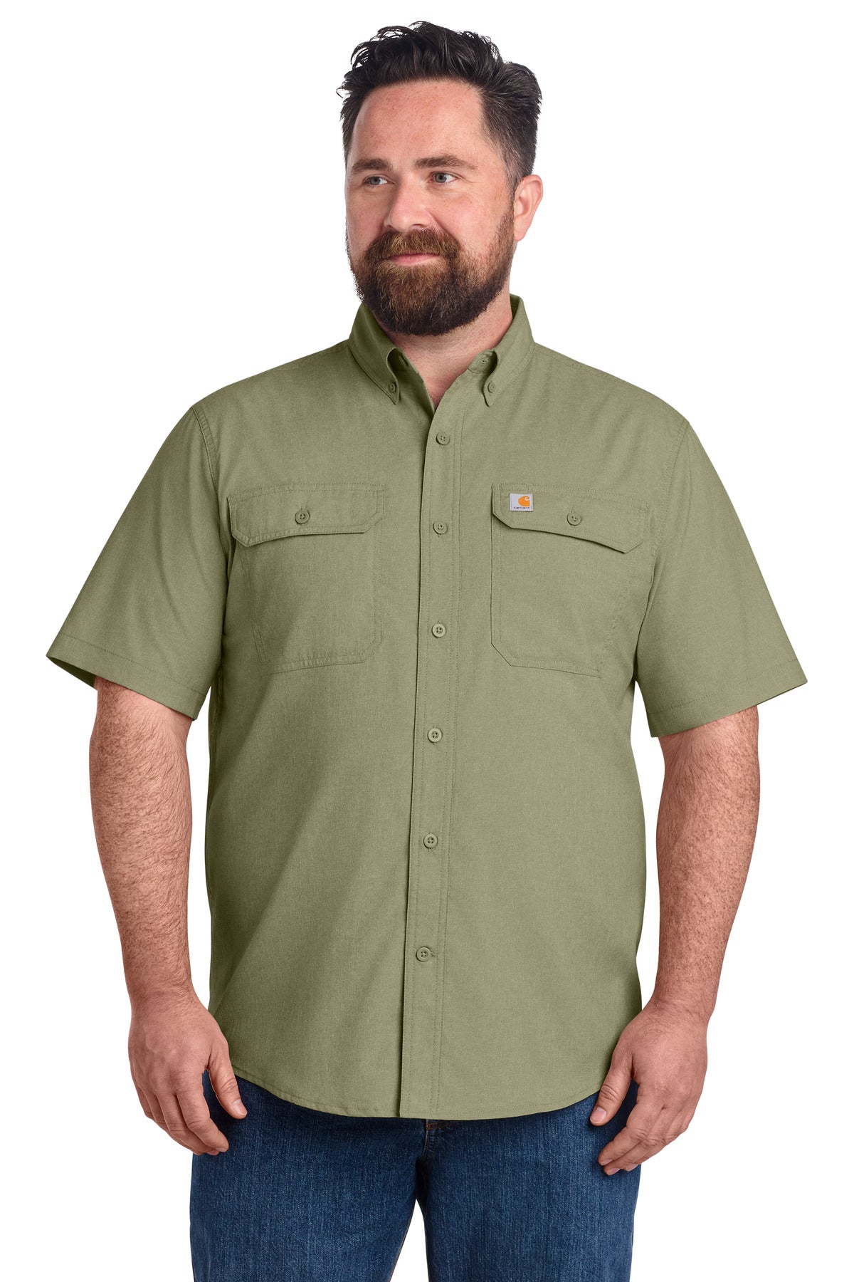 SanMar CT105292_burntolive_model_front.jpg