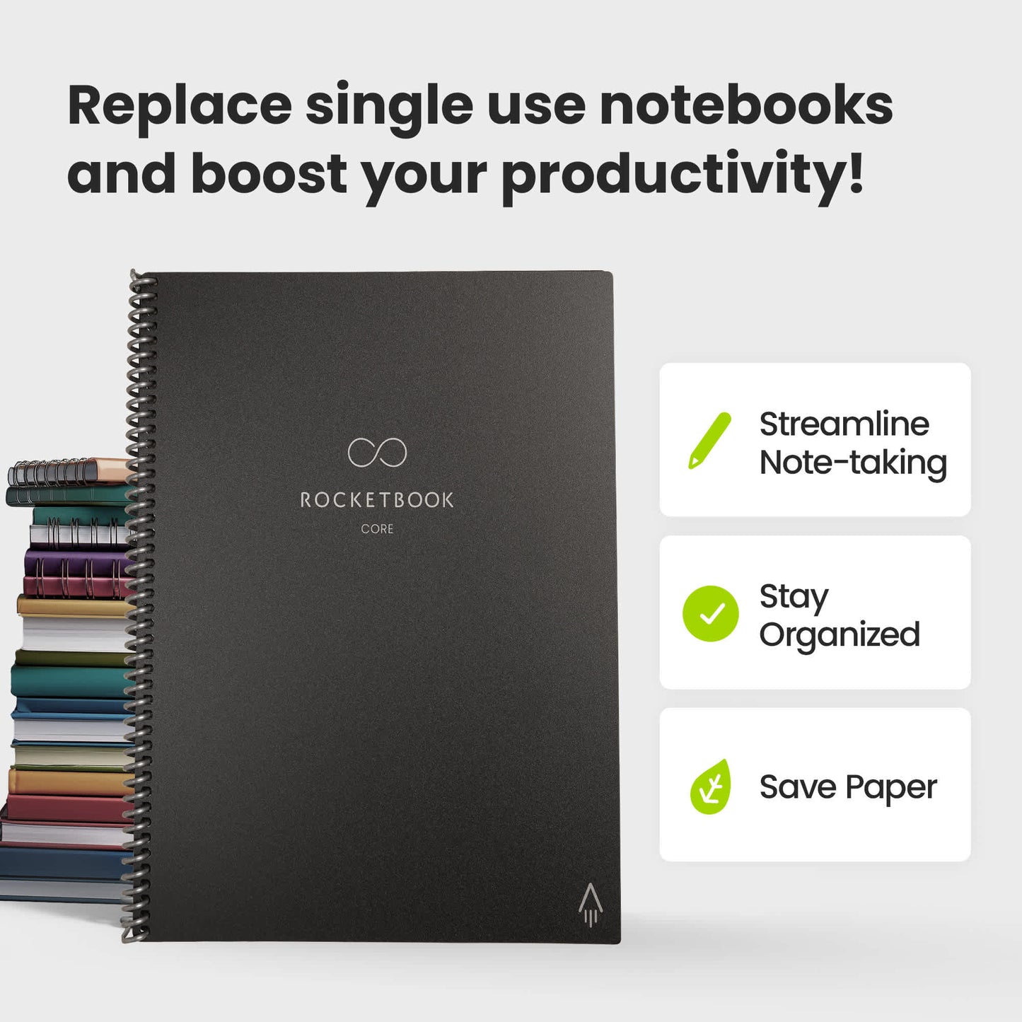 Rocketbook Core Letter Notebook Set